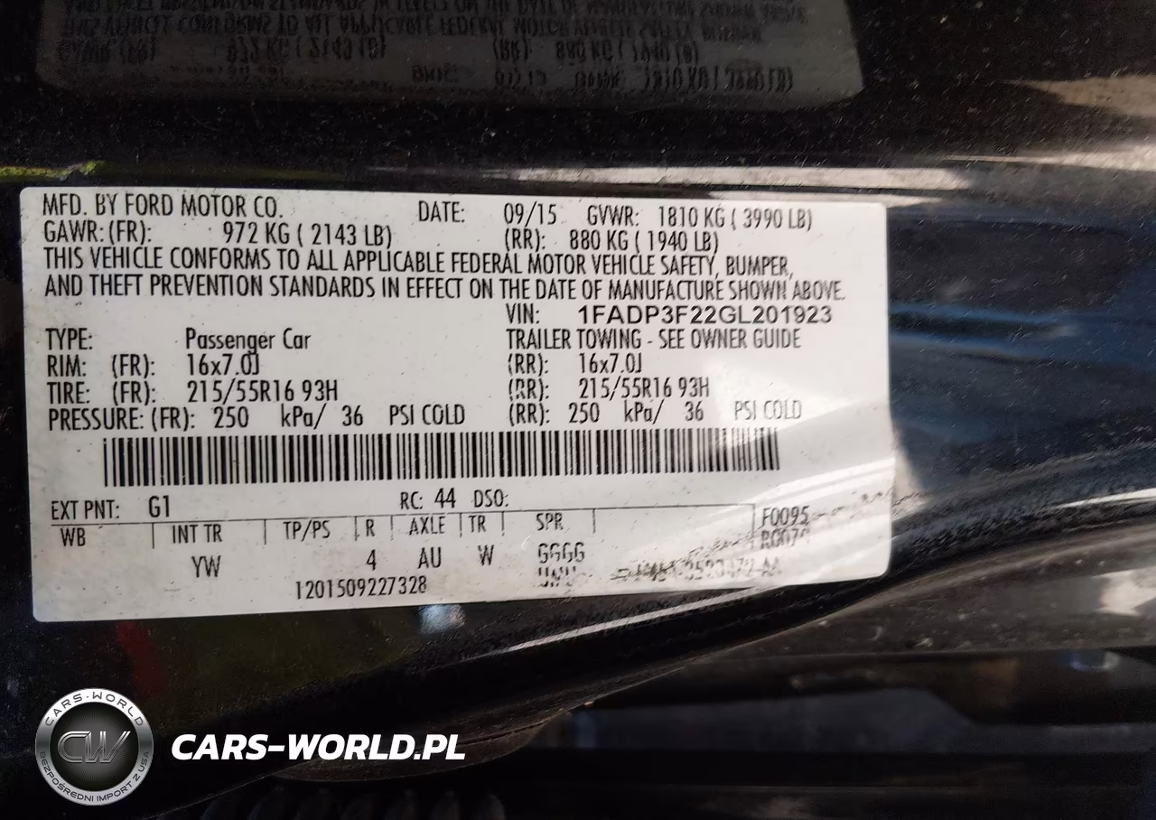 2016 Ford Focus Se VIN:1FADP3F22GL201923 - 9