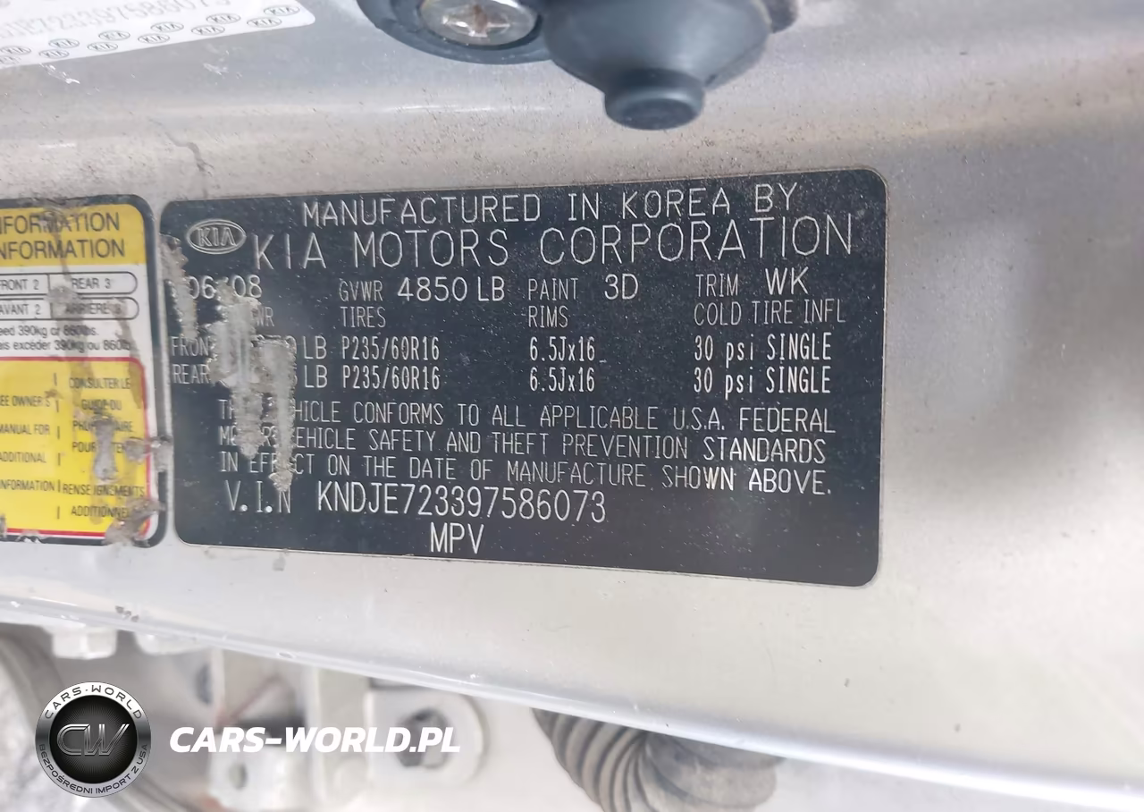 2009 Kia Sportage Lx V6 VIN:KNDJE723397586073 - 9