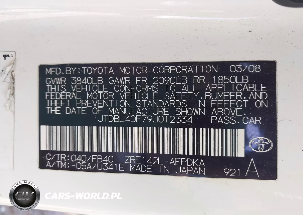 2009 Toyota Corolla Le VIN:JTDBL40E79J012334 - 9