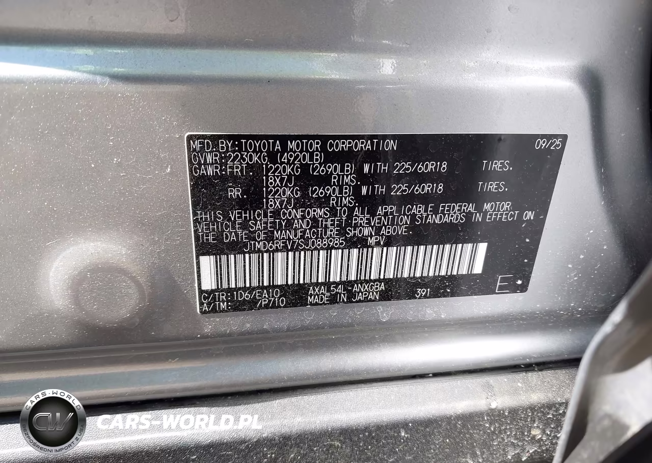 2025 Toyota Rav4 Hybrid Limited VIN:JTMD6RFV7SJ088985 - 9