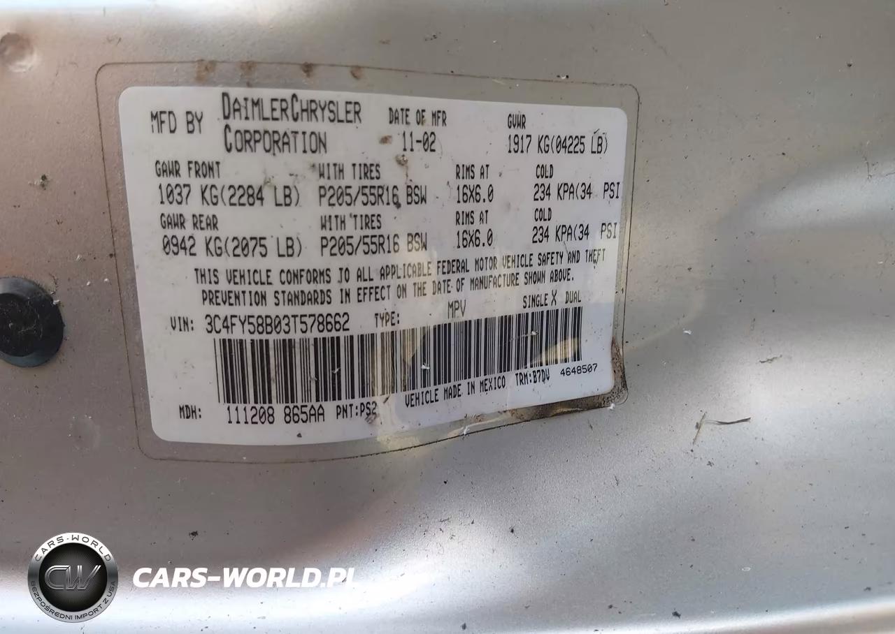 2003 Chrysler Pt Cruiser Touring VIN:3C4FY58B03T578662 - 9