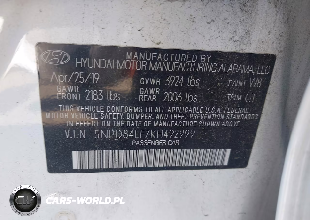 2019 Hyundai Elantra Sel VIN:5NPD84LF7KH492999 - 9