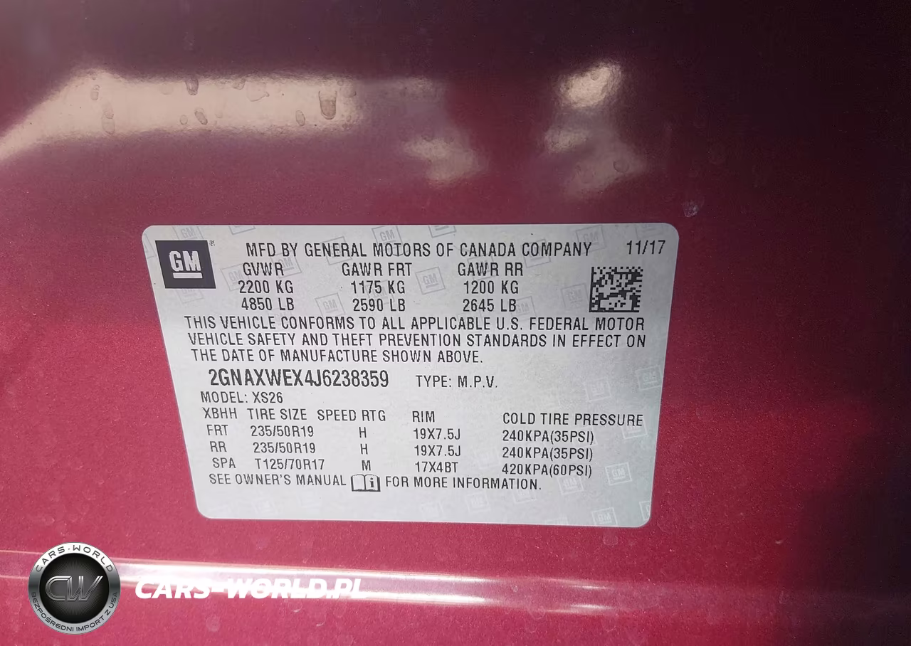2018 Chevrolet Equinox Premier VIN:2GNAXWEX4J6238359 - 9