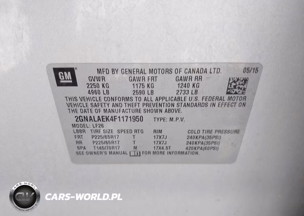 2015 Chevrolet Equinox Ls VIN:2GNALAEK4F1171950 - 9
