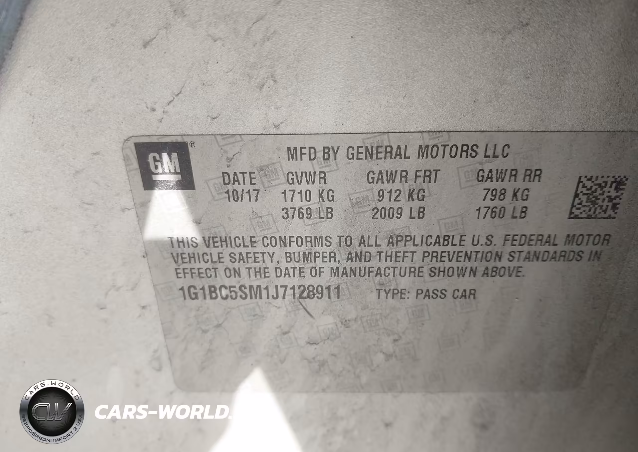 2018 Chevrolet Cruze Ls Auto VIN:1G1BC5SM1J7128911 - 9