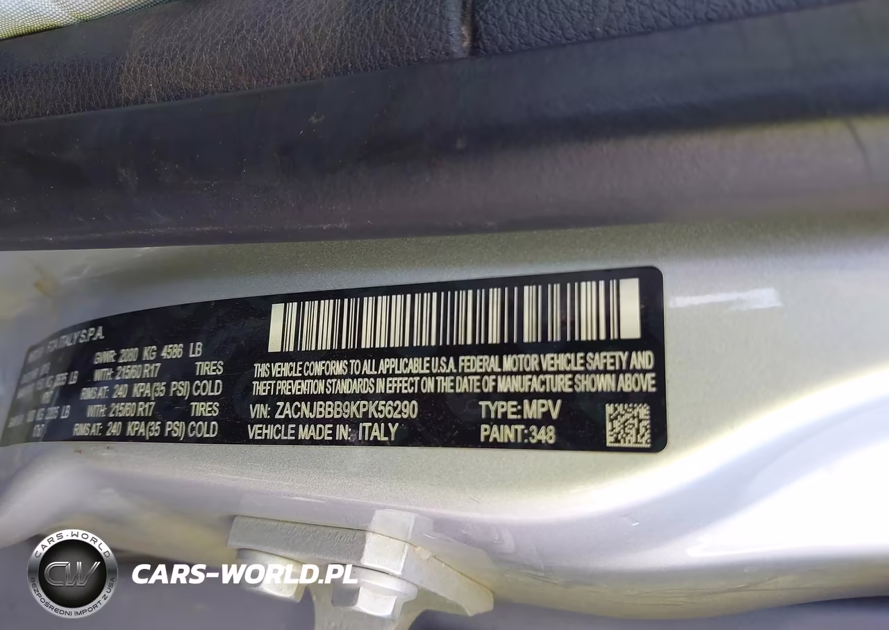 2019 Jeep Renegade Latitude 4X4 VIN:ZACNJBBB9KPK56290 - 9