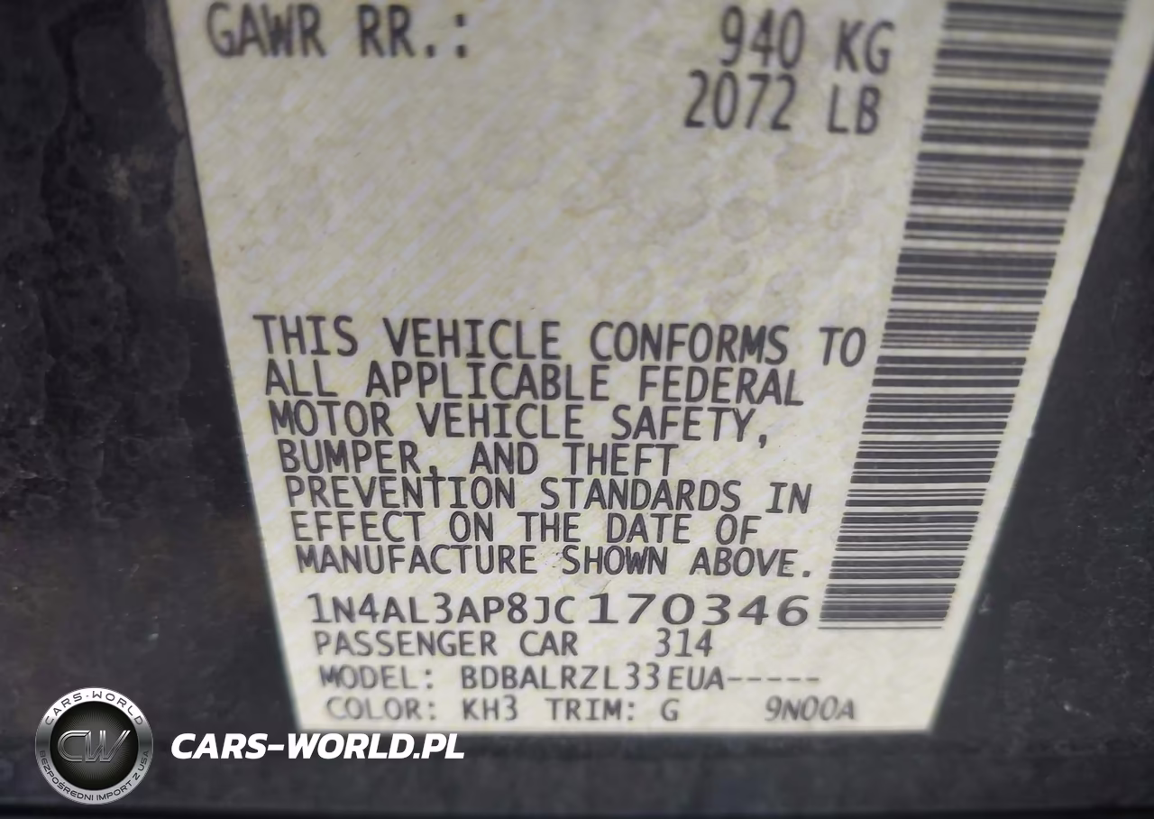 2018 Nissan Altima 2.5 Sl VIN:1N4AL3AP8JC170346 - 9