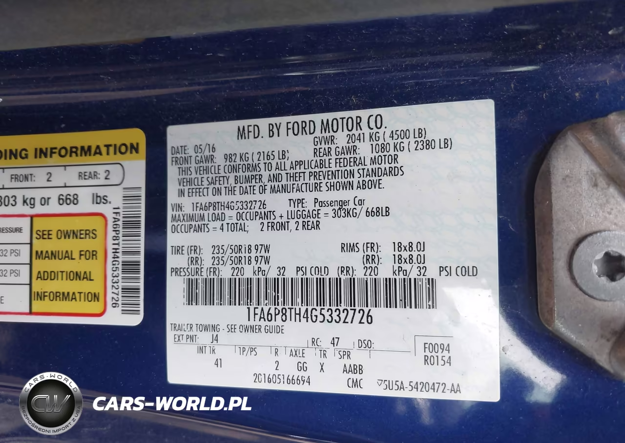 2016 Ford Mustang Ecoboost VIN:1FA6P8TH4G5332726 - 9