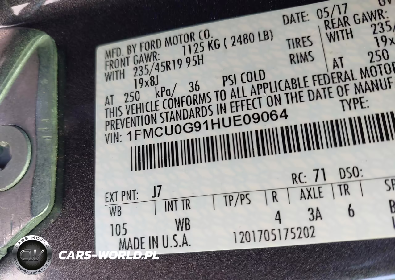 2017 Ford Escape Se VIN:1FMCU0G91HUE09064 - 9