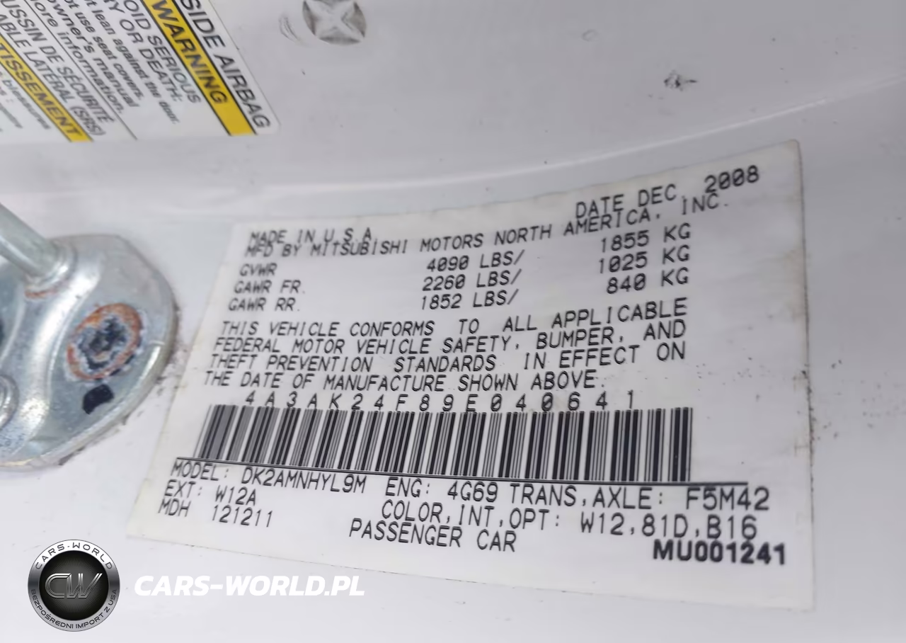 2009 Mitsubishi Eclipse Gs VIN:4A3AK24F89E040641 - 9