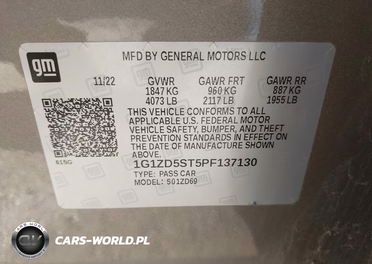 2023 Chevrolet Malibu Fwd 1Lt VIN:1G1ZD5ST5PF137130 - 9