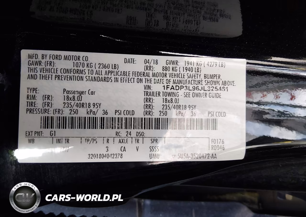 2018 Ford Focus St VIN:1FADP3L96JL325461 - 9