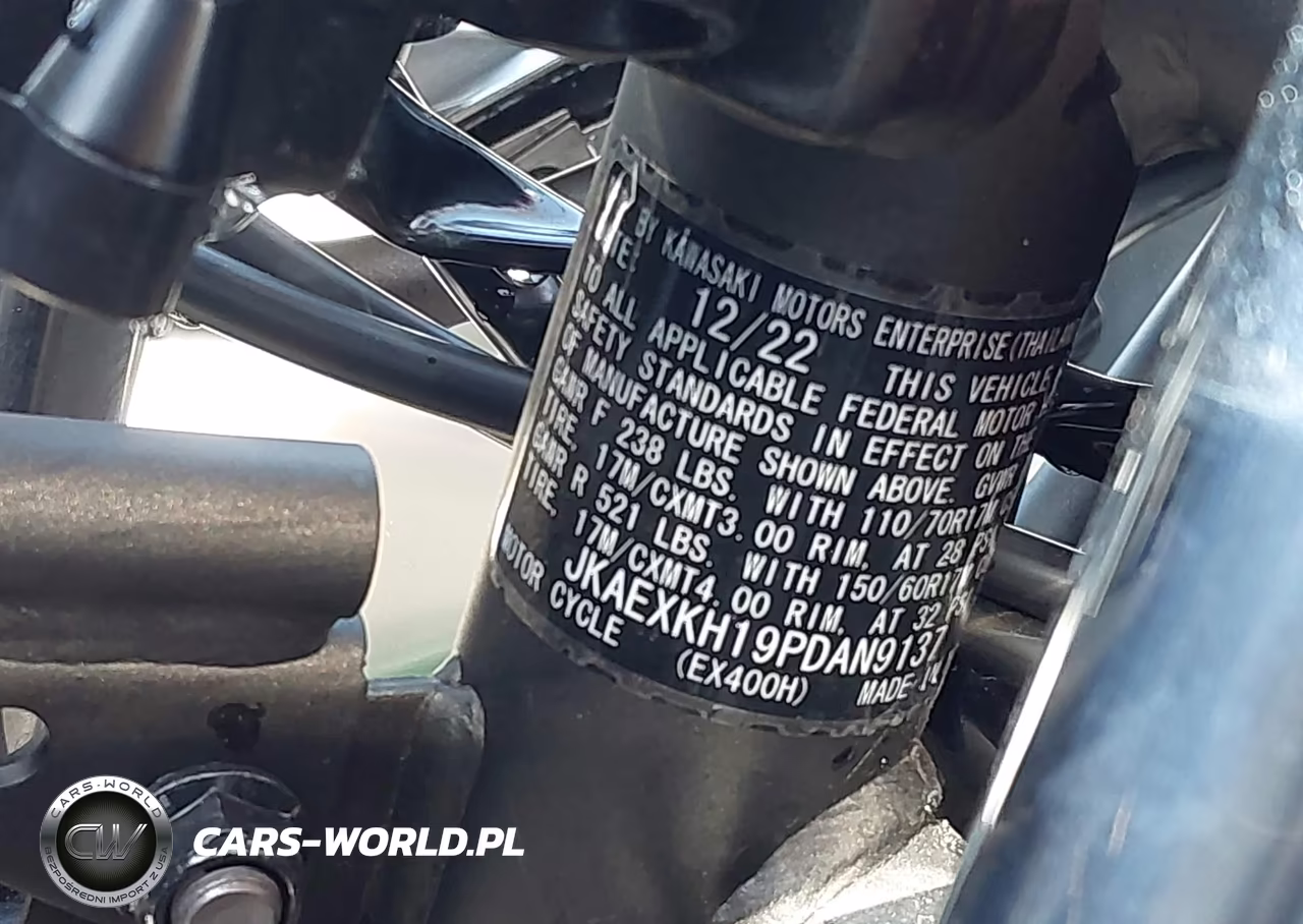 2023 Kawasaki Ex400 VIN:JKAEXKH19PDAN9137 - 10
