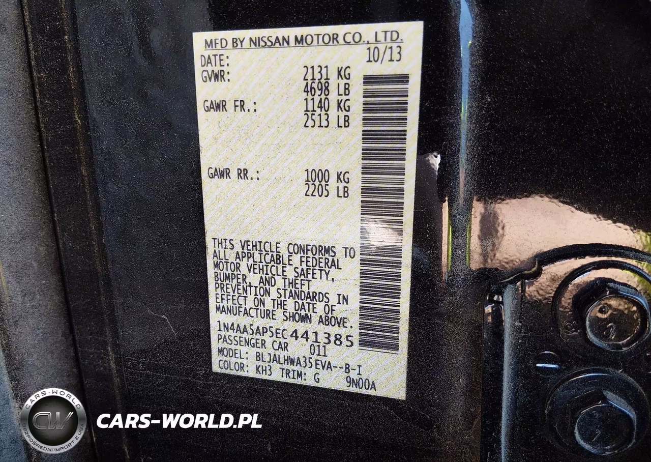 2014 Nissan Maxima 3.5 Sv VIN:1N4AA5AP5EC441385 - 9