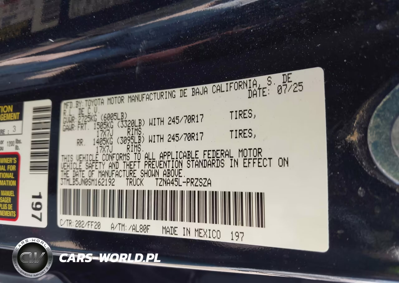 2025 Toyota Tacoma Sr5 VIN:3TMLB5JN0SM162192 - 9