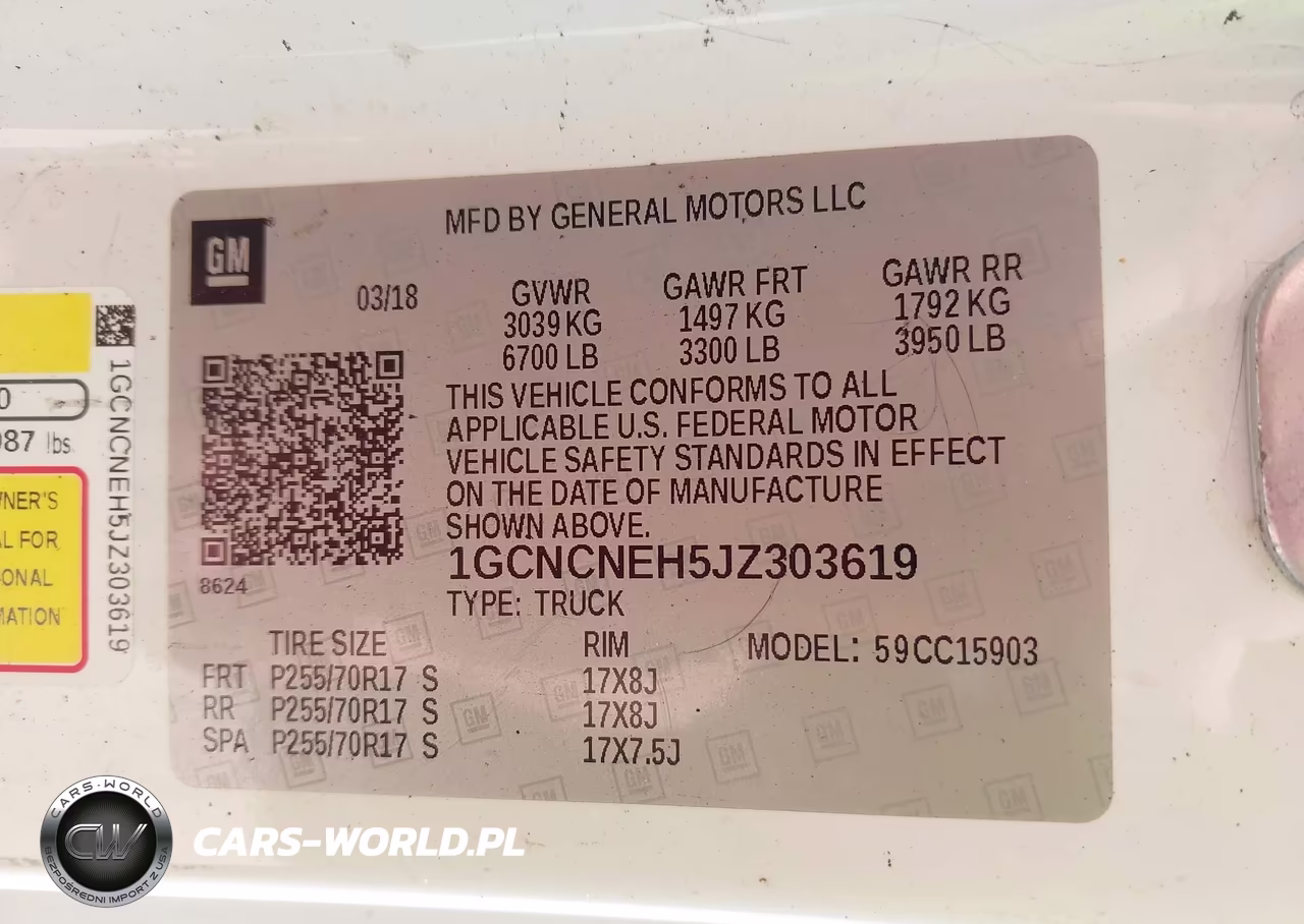 2018 Chevrolet Silverado 1500 Wt VIN:1GCNCNEH5JZ303619 - 9
