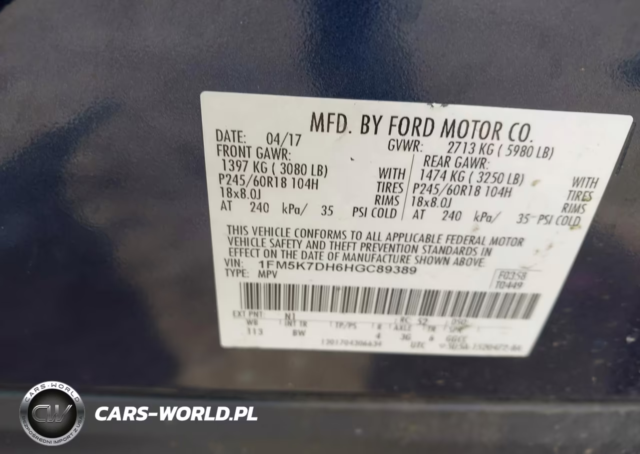2017 Ford Explorer Xlt VIN:1FM5K7DH6HGC89389 - 9