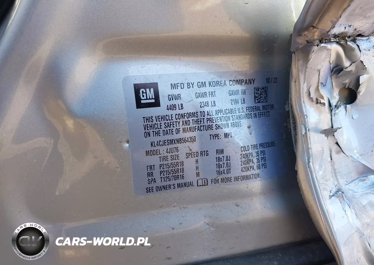 2022 Buick Encore Awd Preferred VIN:KL4CJESMXNB564350 - 9
