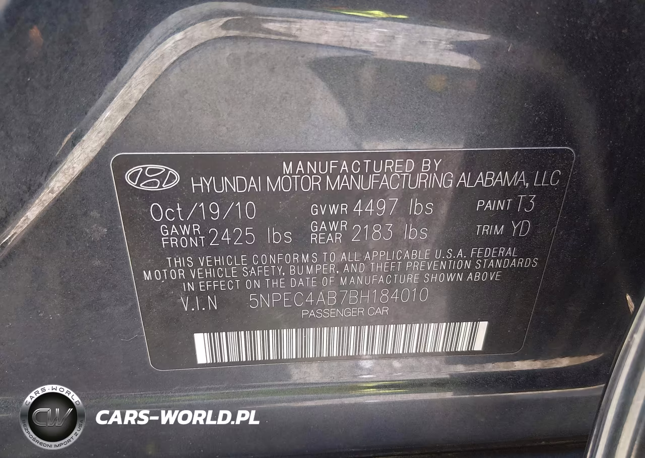 2011 Hyundai Sonata Limited 2.0T VIN:5NPEC4AB7BH184010 - 9