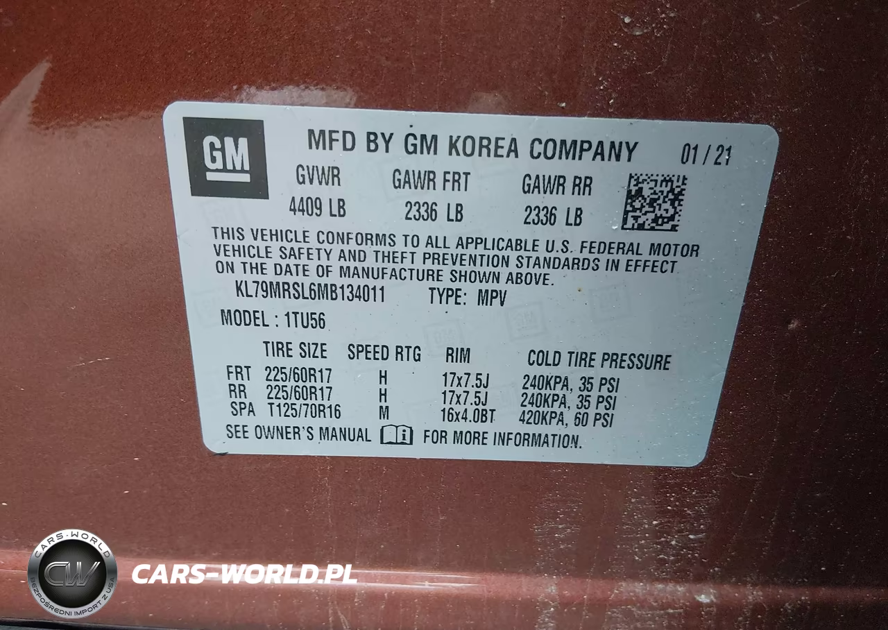 2021 Chevrolet Trailblazer Awd Lt VIN:KL79MRSL6MB134011 - 9