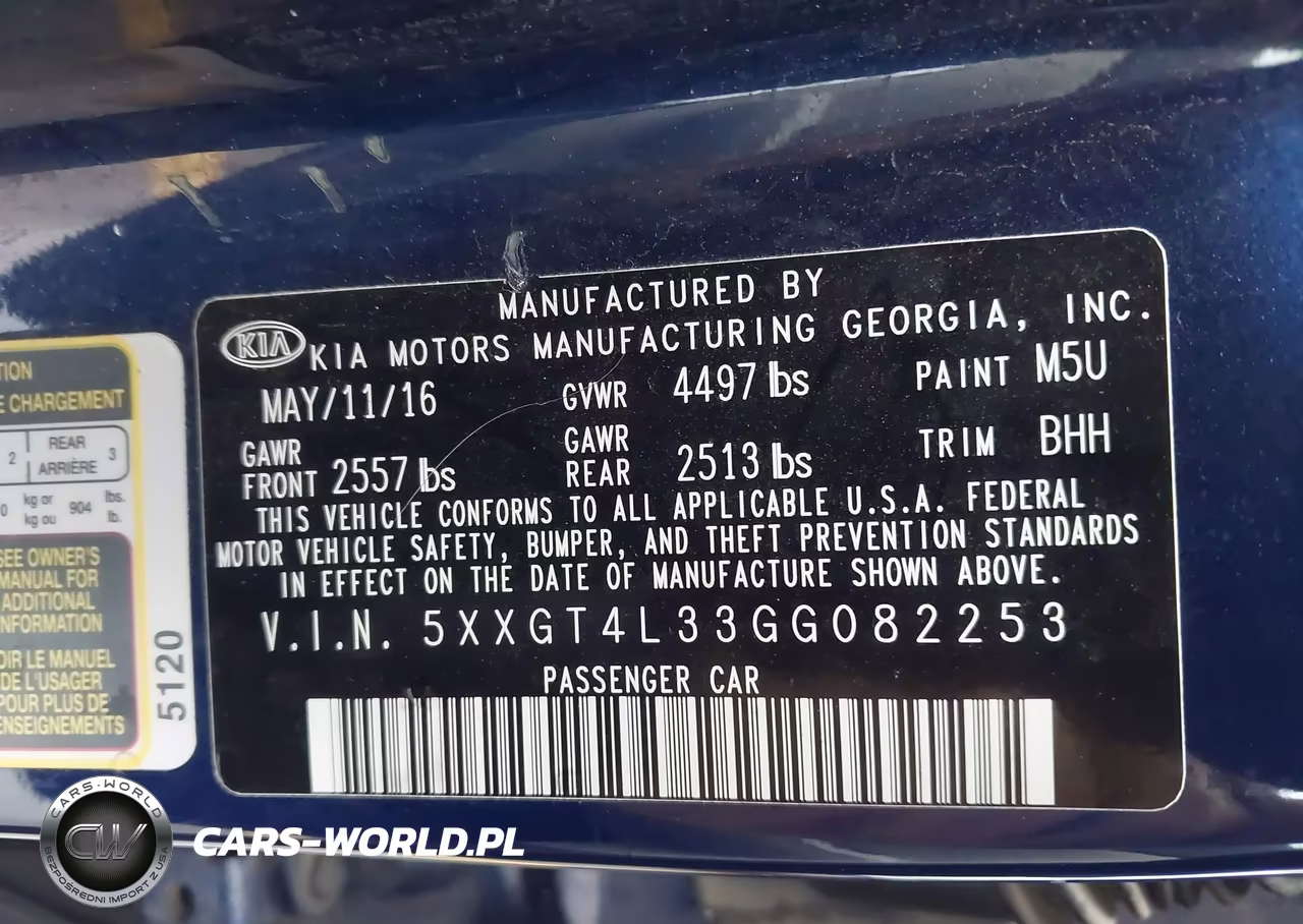 2016 Kia Optima Lx VIN:5XXGT4L33GG082253 - 9