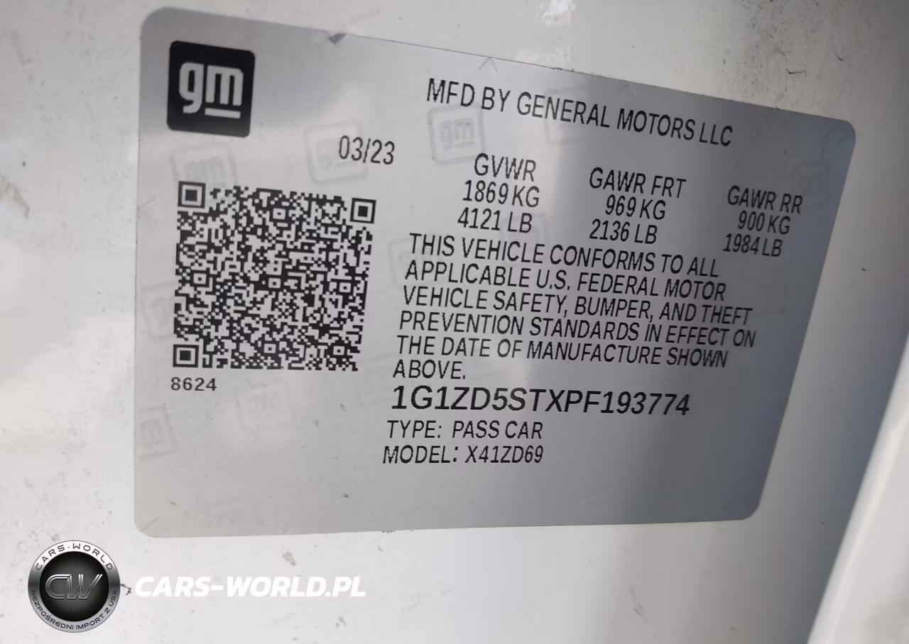 2023 Chevrolet Malibu Fwd 1Lt VIN:1G1ZD5STXPF193774 - 9