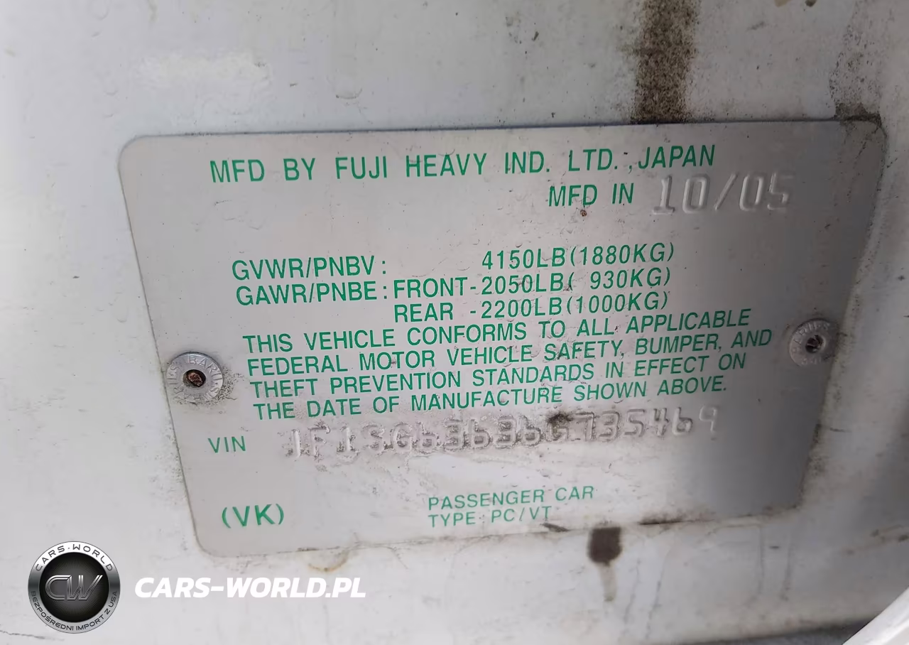 2006 Subaru Forester 2.5X VIN:JF1SG63636G735469 - 9