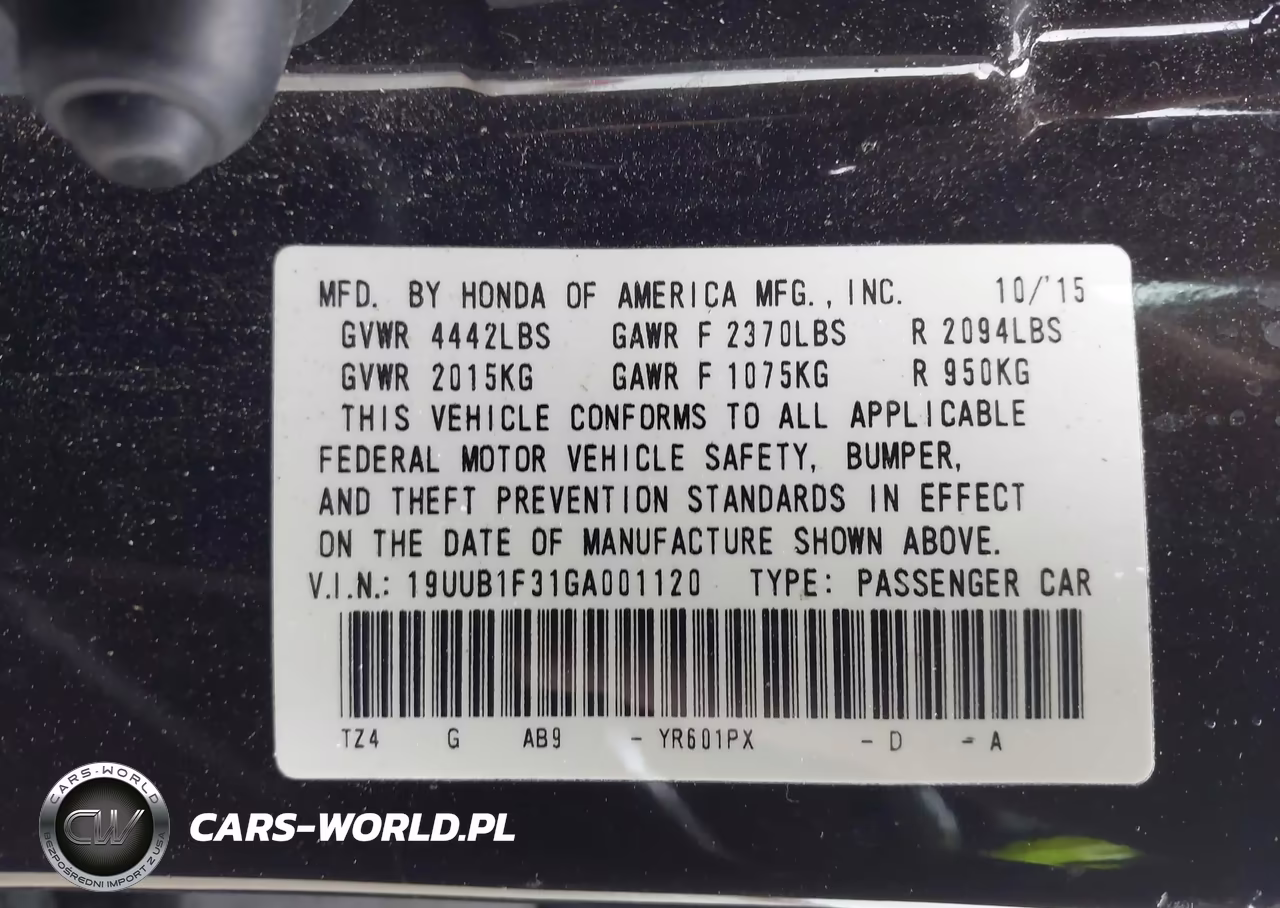 2016 Acura Tlx VIN:19UUB1F31GA001120 - 9