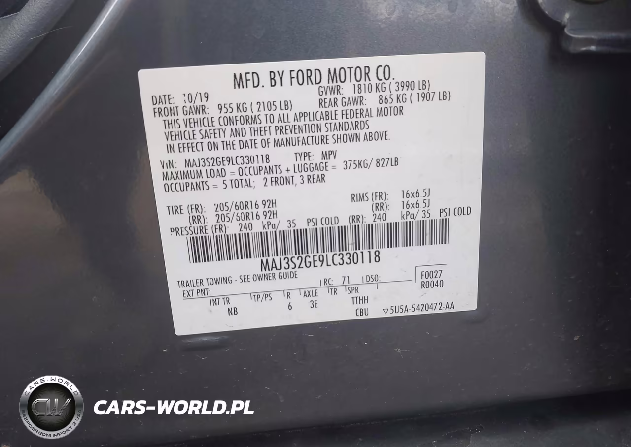 2020 Ford Ecosport Se VIN:MAJ3S2GE9LC330118 - 9