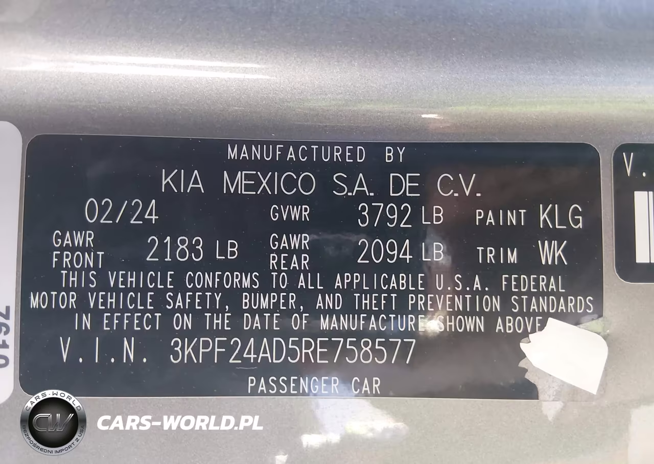 2024 Kia Forte Lxs VIN:3KPF24AD5RE758577 - 9