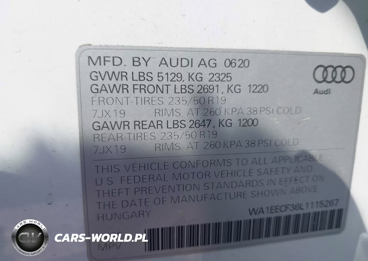 2020 Audi Q3 Premium Plus 45 Tfsi S Line Quattro Tiptronic VIN:WA1EECF36L1115267 - 9