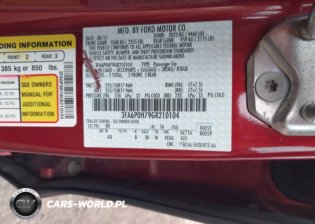 2016 Ford Fusion Se VIN:3FA6P0H79GR210104 - 9