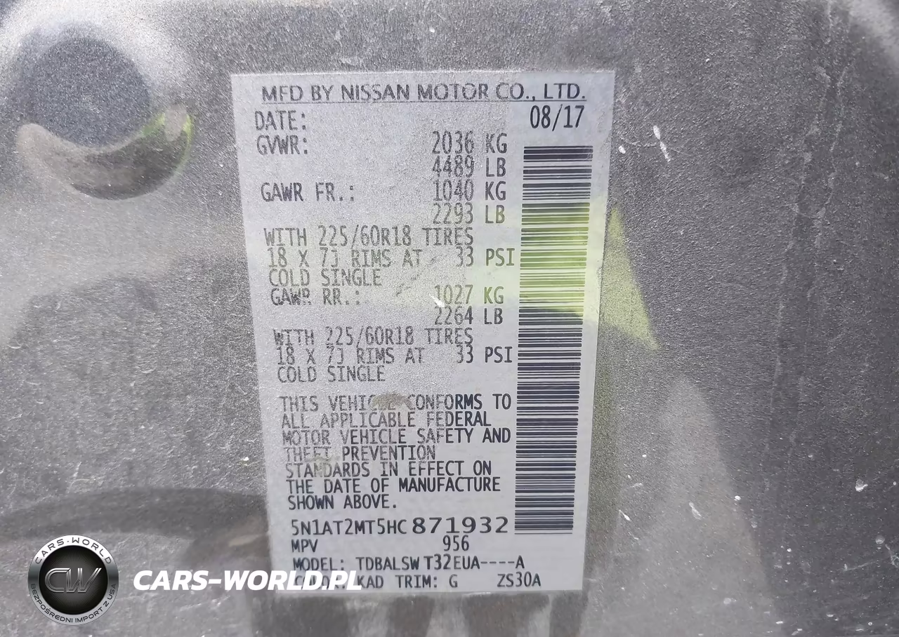 2017 Nissan Rogue Sl VIN:5N1AT2MT5HC871932 - 9