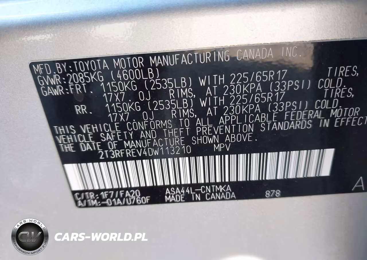 2013 Toyota Rav4 Xle VIN:2T3RFREV4DW113210 - 9