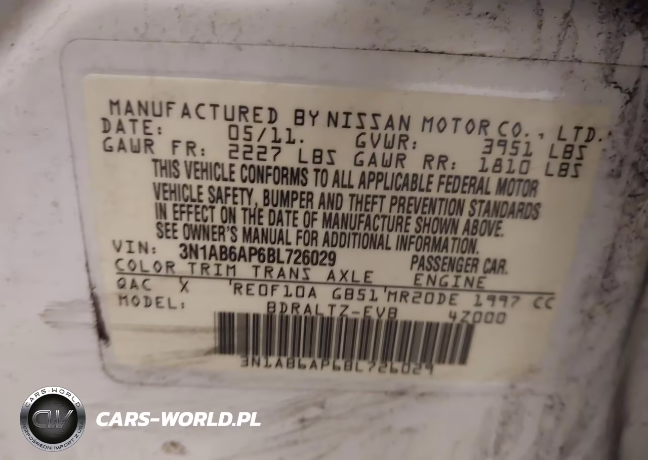 2011 Nissan Sentra 2.0S VIN:3N1AB6AP6BL726029 - 9