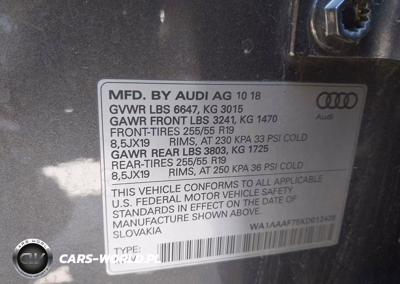 2019 Audi Q7 55 Premium-55 Se Premium VIN:WA1AAAF75KD012436 - 9