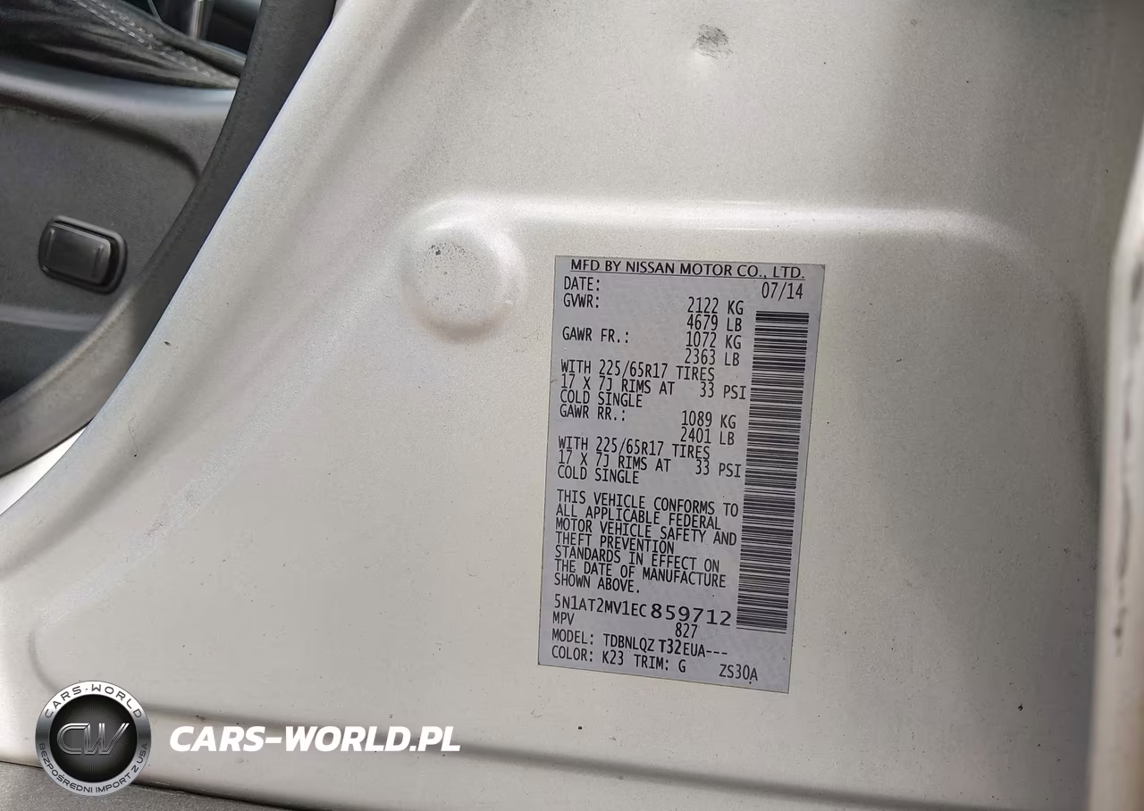 2014 Nissan Rogue Sv VIN:5N1AT2MV1EC859712 - 9