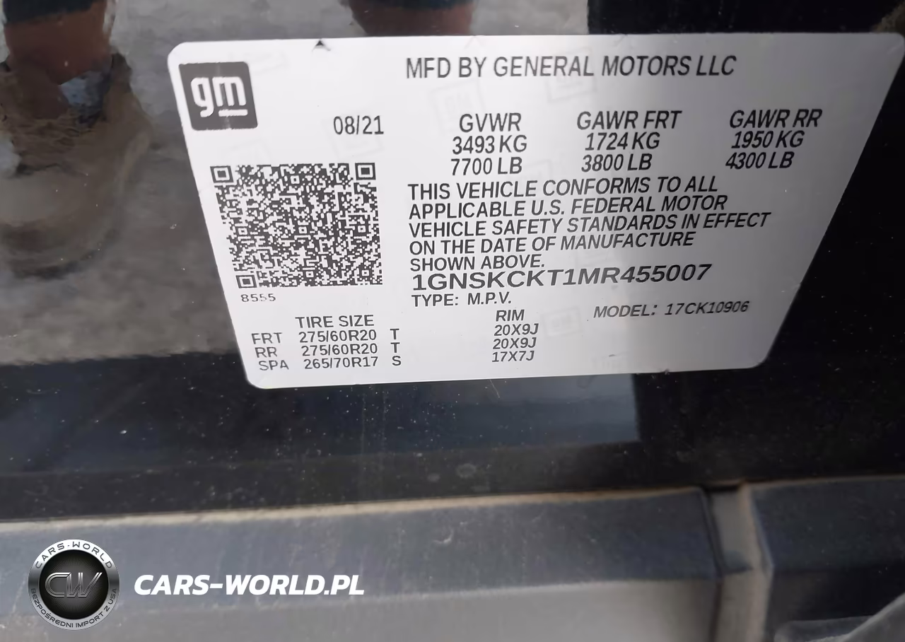2021 Chevrolet Suburban 4Wd Lt VIN:1GNSKCKT1MR455007 - 9
