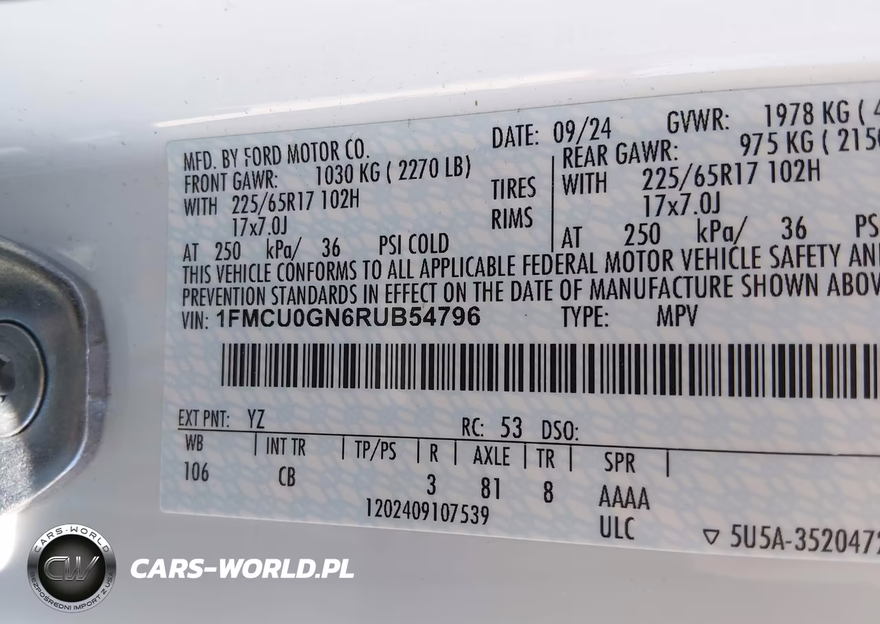 2024 Ford Escape Active VIN:1FMCU0GN6RUB54796 - 9