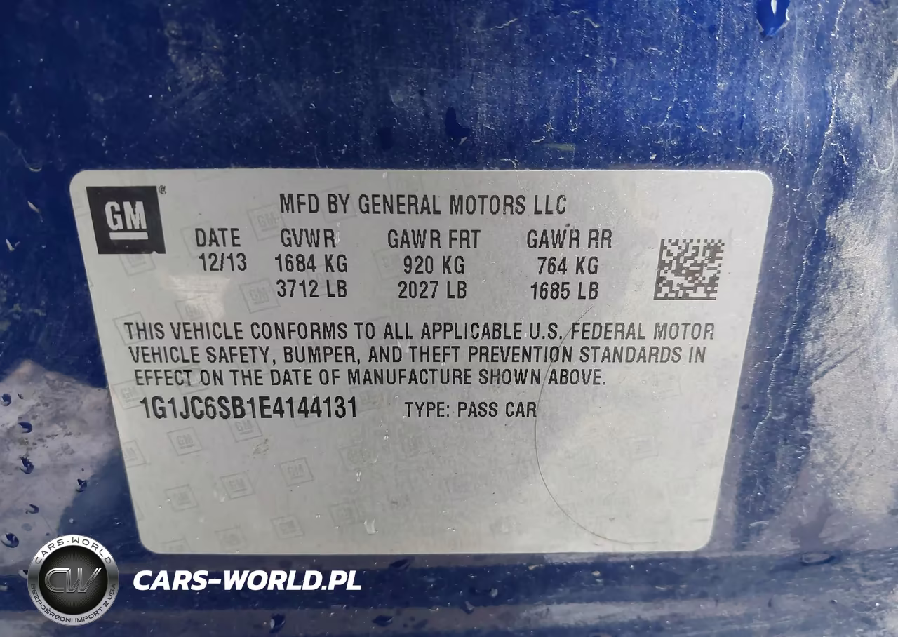 2014 Chevrolet Sonic Lt Auto VIN:1G1JC6SB1E4144131 - 9