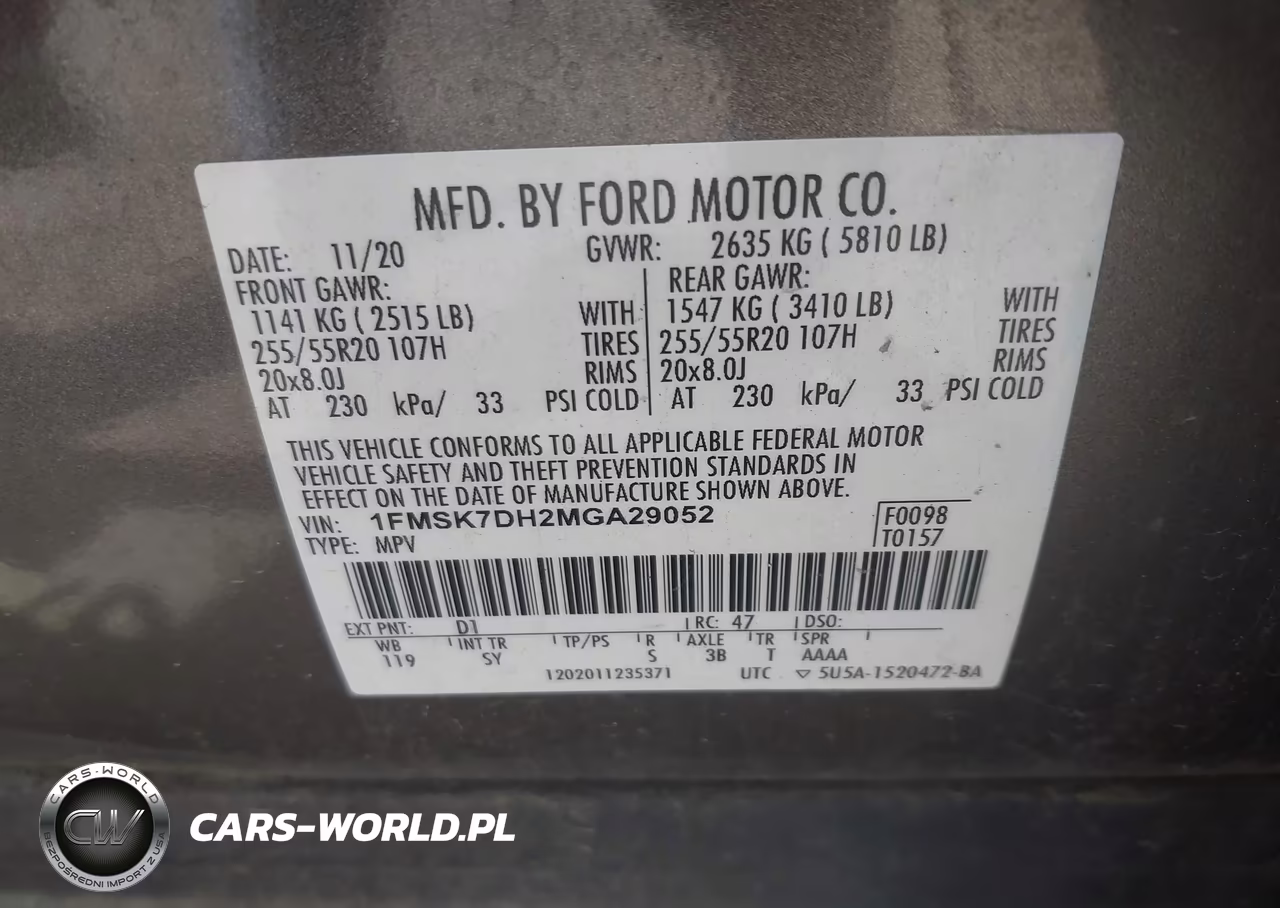 2021 Ford Explorer Xlt VIN:1FMSK7DH2MGA29052 - 9