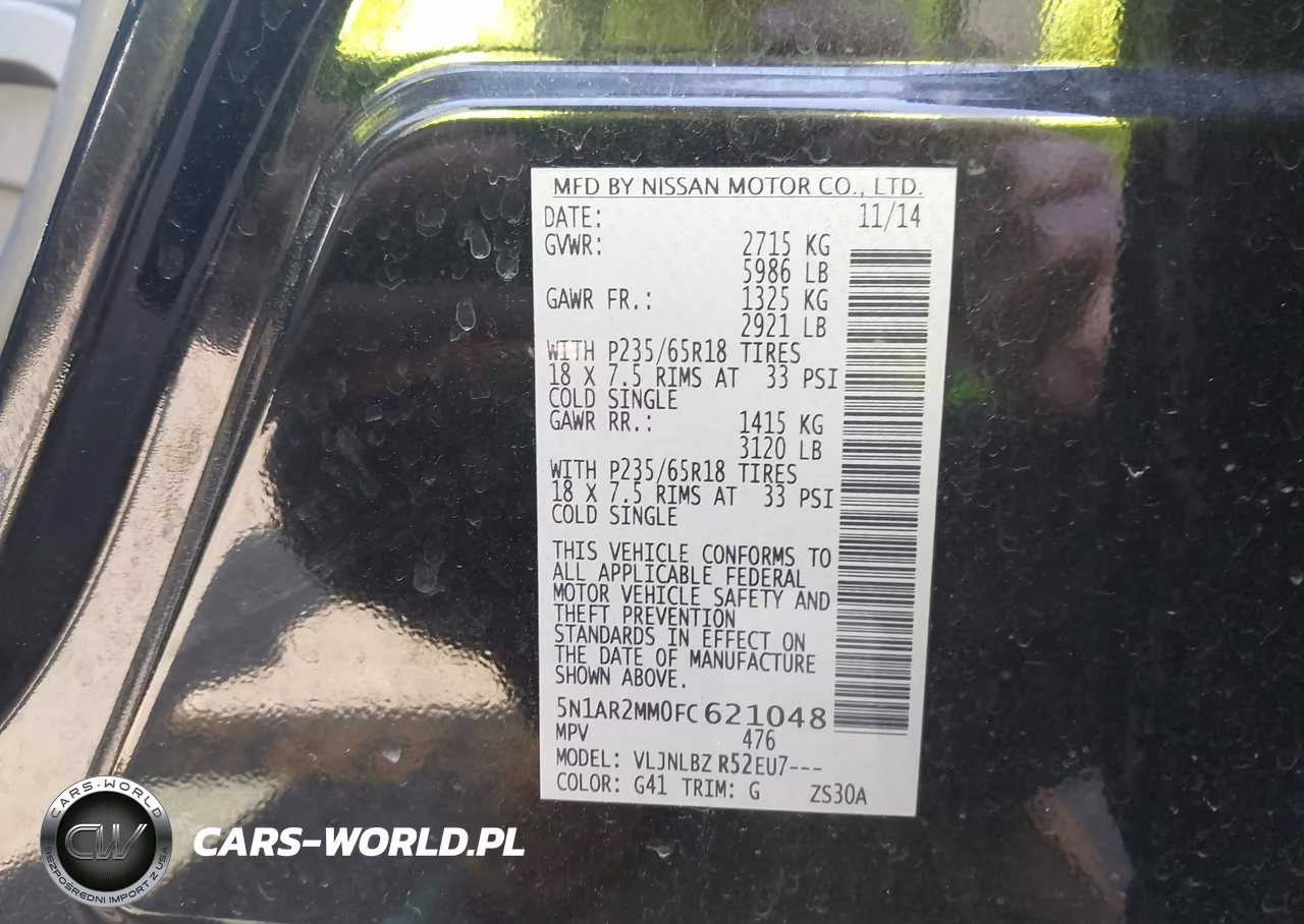2015 Nissan Pathfinder S VIN:5N1AR2MM0FC621048 - 9