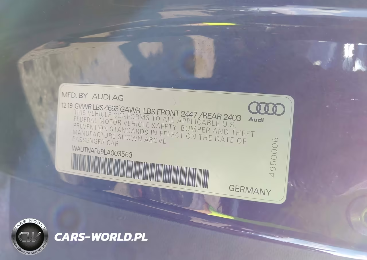 2020 Audi A5 Premium Plus 45 Tfsi Quattro S Tronic VIN:WAUTNAF59LA003563 - 9