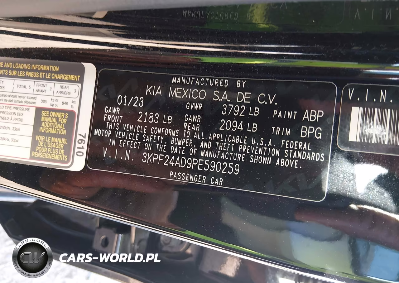 2023 Kia Forte Lxs VIN:3KPF24AD9PE590259 - 9