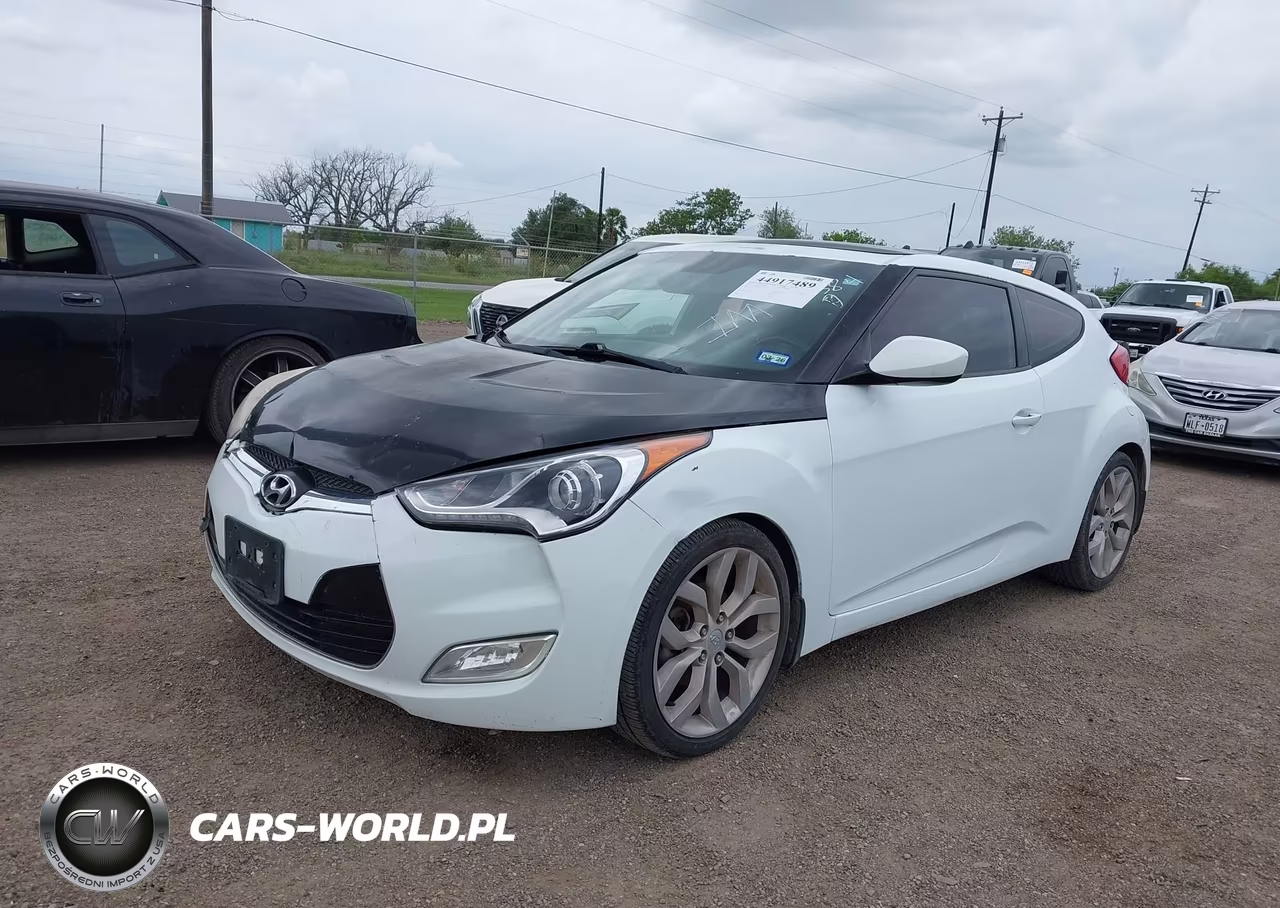 2013 Hyundai Veloster Base W-Gray VIN:KMHTC6AD8DU108384 - 2