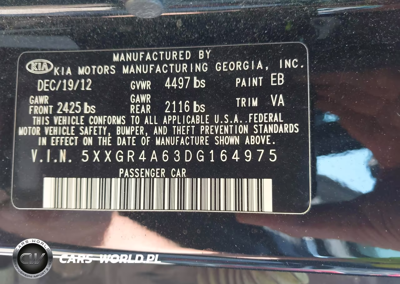2013 Kia Optima Sx VIN:5XXGR4A63DG164975 - 9