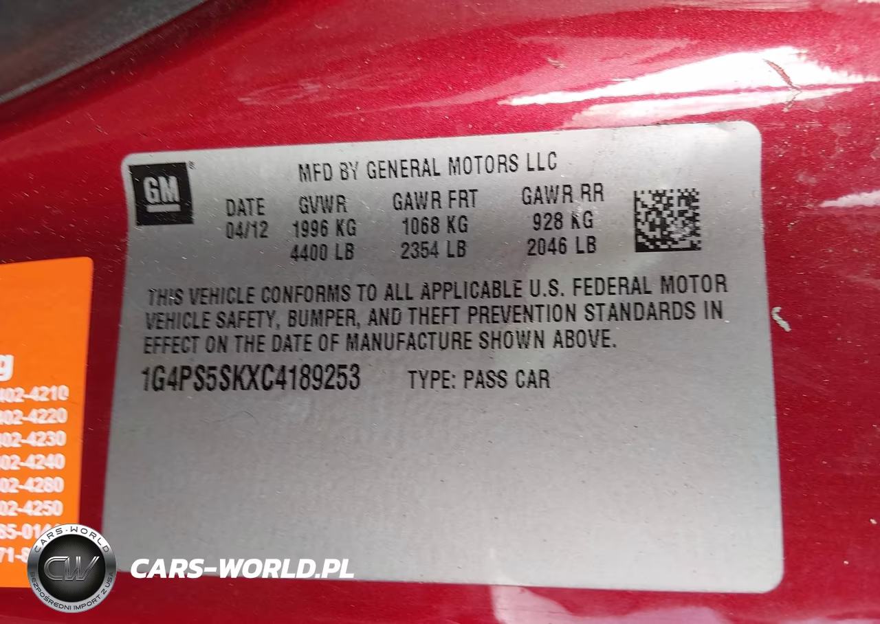 2012 Buick Verano Leather Group VIN:1G4PS5SKXC4189253 - 9