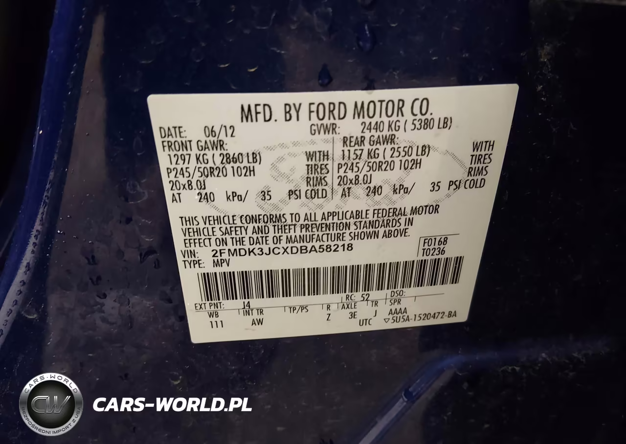 2013 Ford Edge Sel VIN:2FMDK3JCXDBA58218 - 9