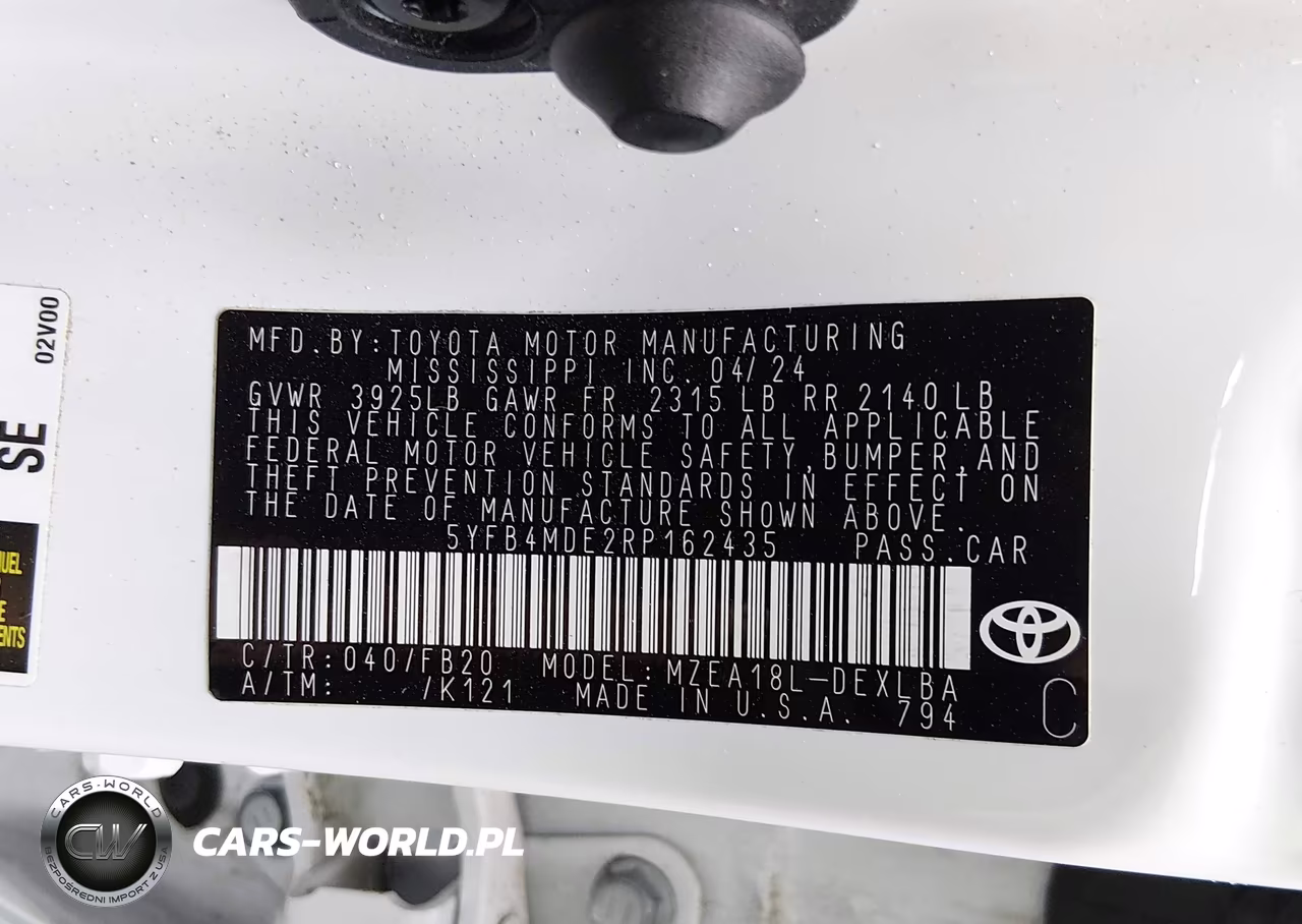 2024 Toyota Corolla Le VIN:5YFB4MDE2RP162435 - 9