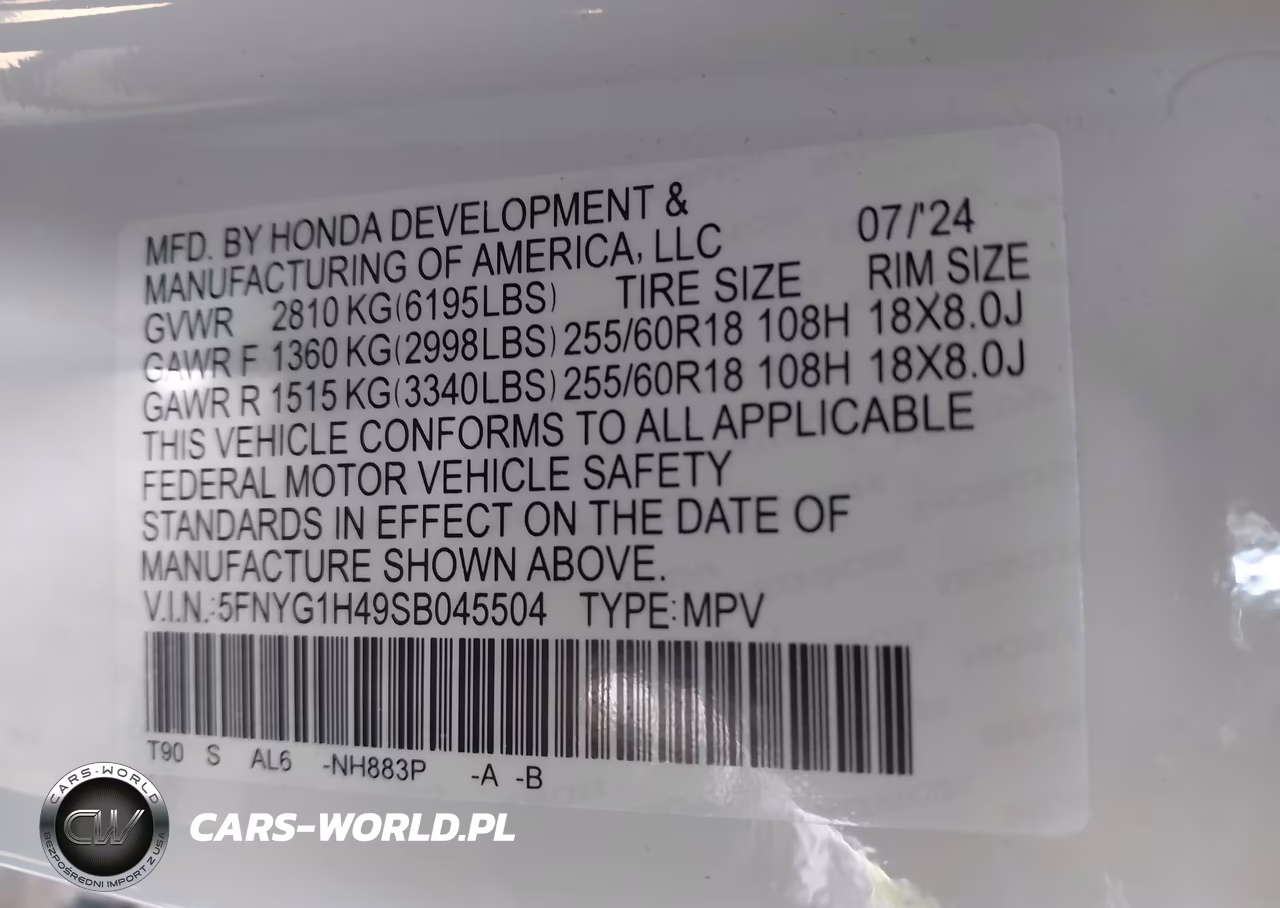 2025 Honda Pilot Ex-L VIN:5FNYG1H49SB045504 - 9